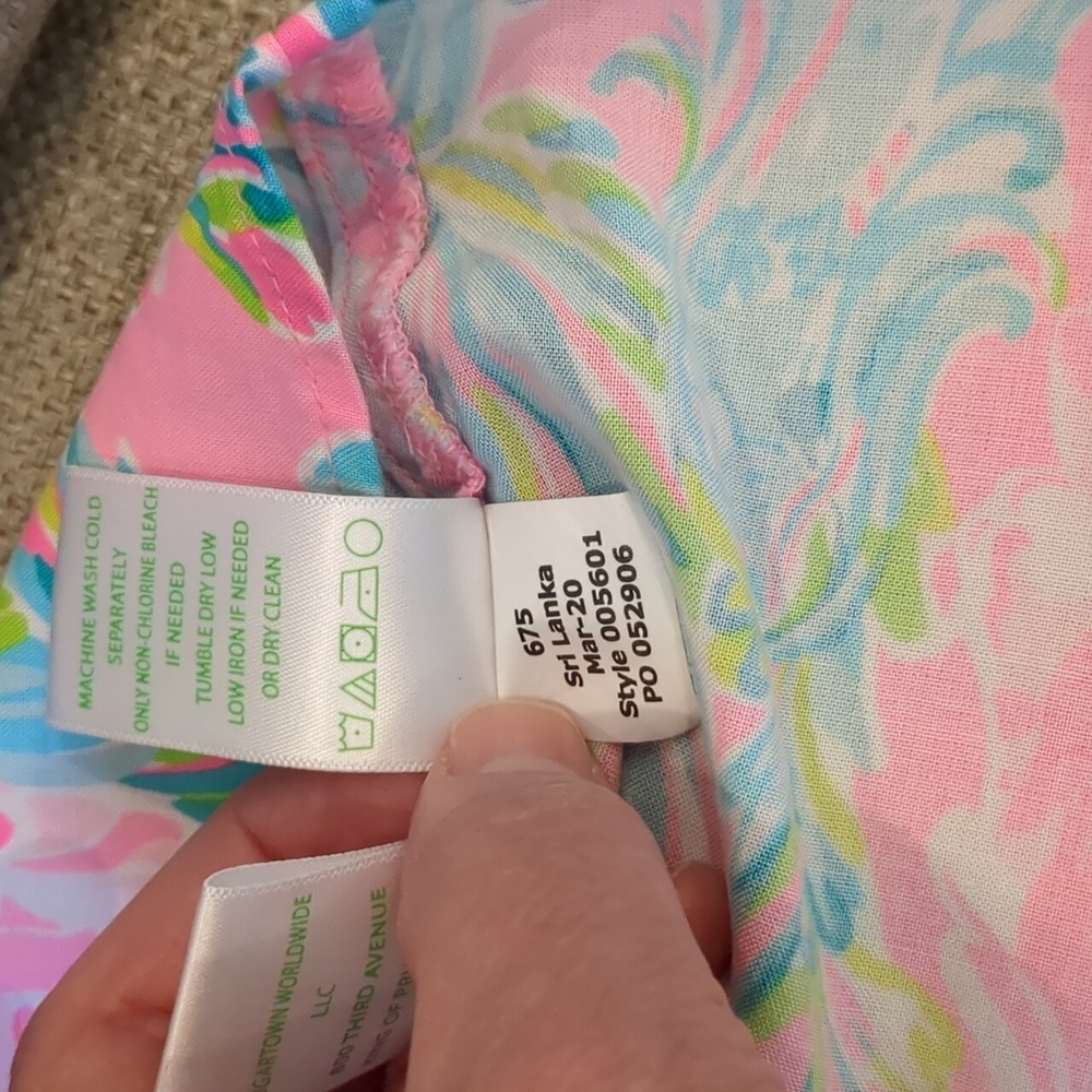 Lilly Pulitzer Hollie Tunic Pink and Blue Floral Dress XS - Picture 12 of 15